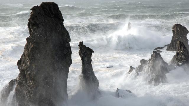 Nature île Photogénique, Ocean, Hiver, Aiguilles De Port Coton, Bangor, Côte Sauvage, Belle île En Mer, île De Bretagne, Bretagne Sud, Au Large Du Golfe Du Morbihan © Loup Samzun