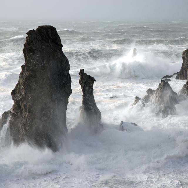 Nature île Photogénique, Ocean, Hiver, Aiguilles De Port Coton, Bangor, Côte Sauvage, Belle île En Mer, île De Bretagne, Bretagne Sud, Au Large Du Golfe Du Morbihan © Loup Samzun